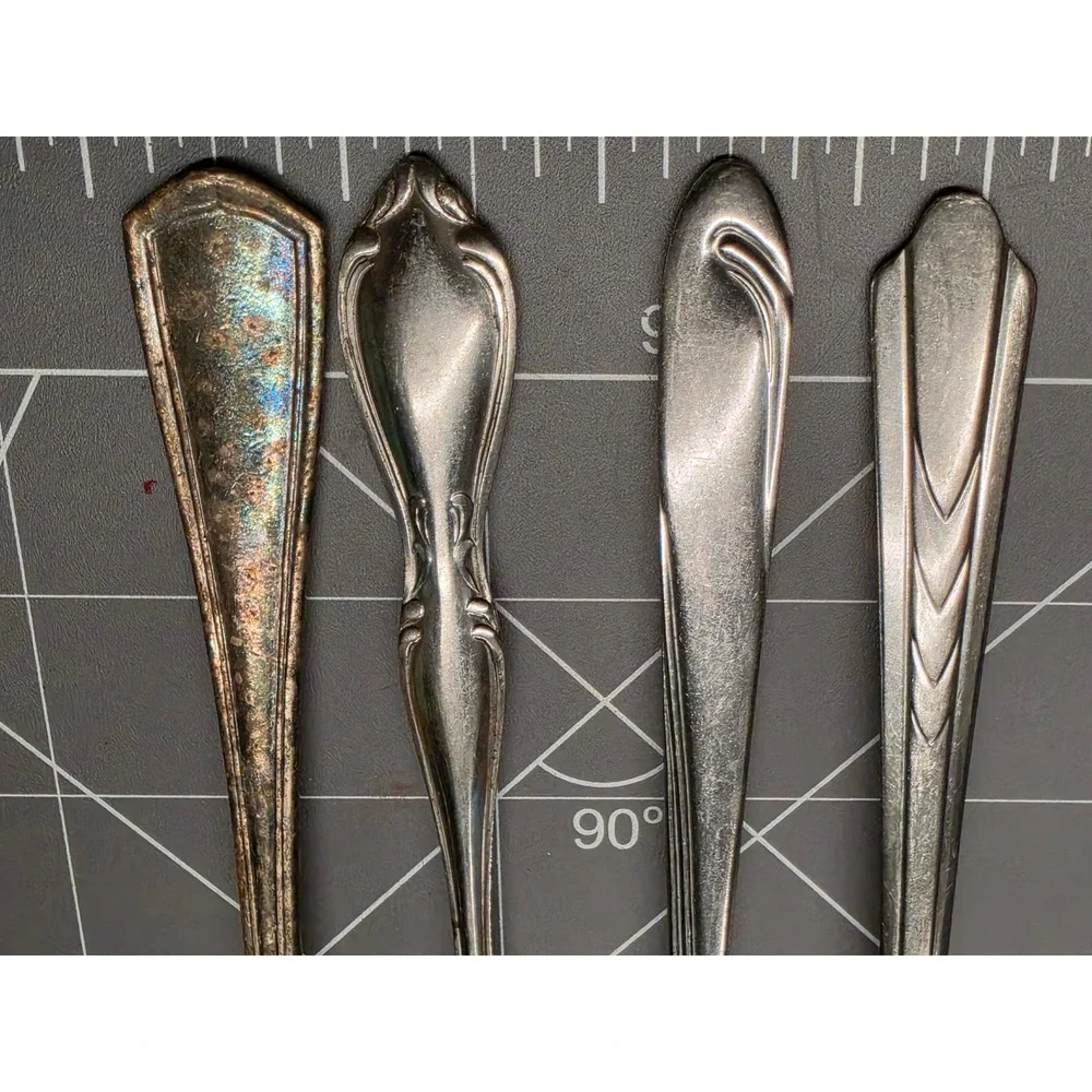 Vintage Mixed Stainless Steel Dinner Forks Lot Oneida Ekco Japan USA 4pc Set